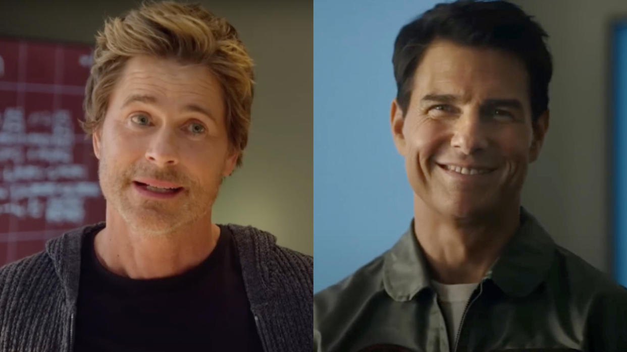  Rob Lowe in Unsane/Tom Cruise in Top Gun: Maverick. 