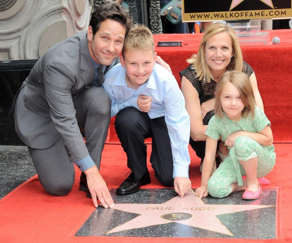 Paul Rudd and wife Julie Yaeger with children Jack and Darby in 2015 | Albert L. Ortega/Getty