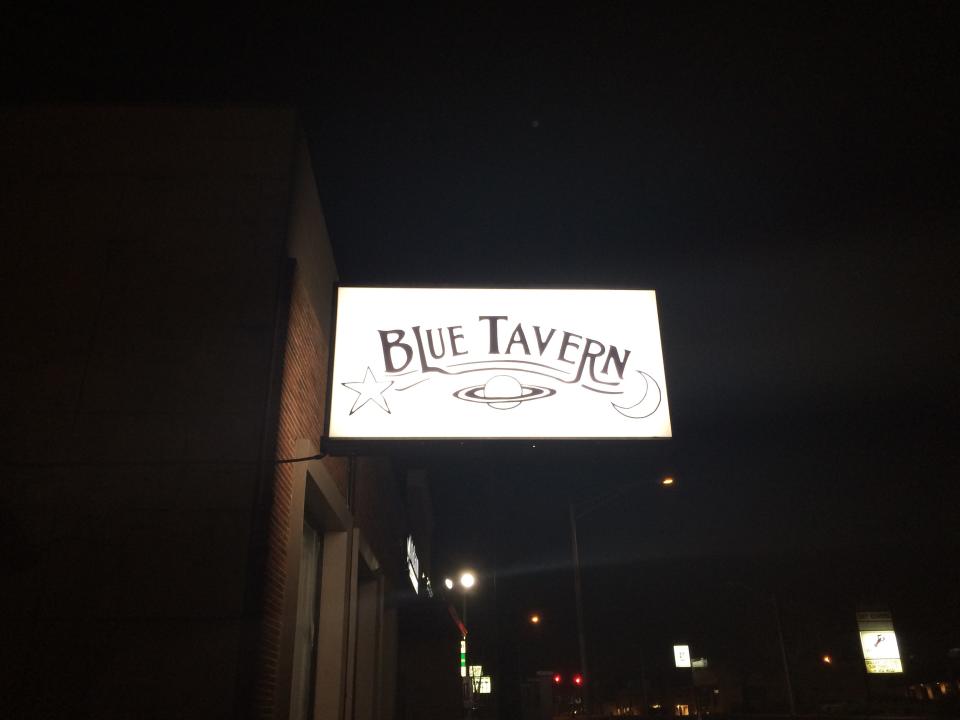 Blue Tavern exterior sign.