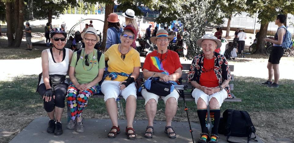 <span class="caption">Women attend a pride event in Vancouver, in 2018.</span> <span class="attribution"><span class="source">(Shutterstock)</span></span>