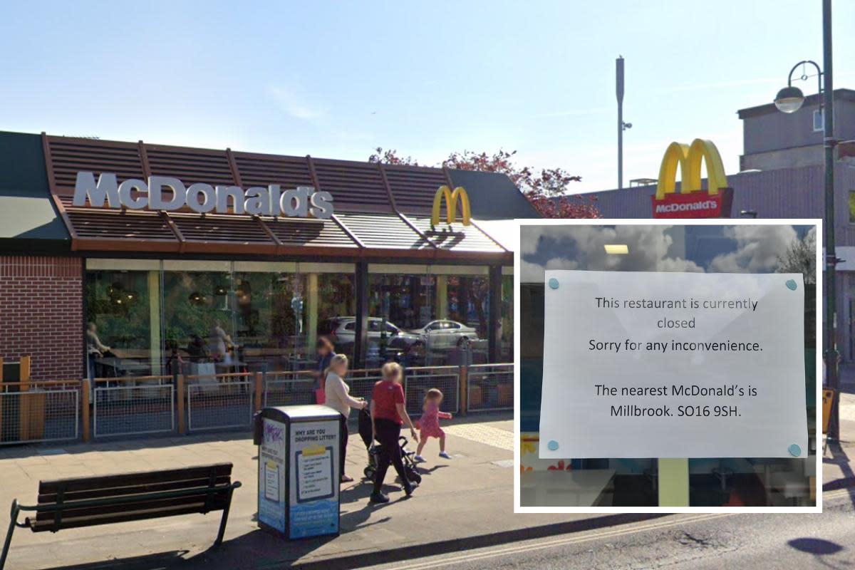 McDonald's in Shirley Road, Southampton is shut following a cockroach infestation <i>(Image: Google/NQ)</i>