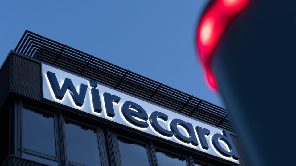 Das Wirecard-Logo ist am Hauptsitz des Zahlungsdienstleisters in Aschheim bei München zu sehen.