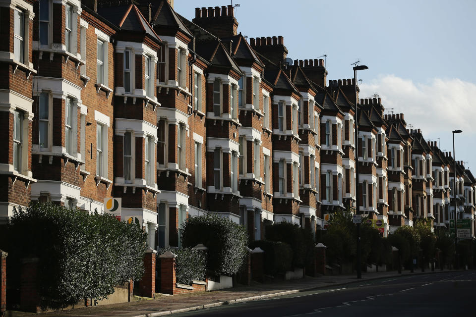 A row of houses near Battersea, London. Photo: Dan Kitwood/Getty Images