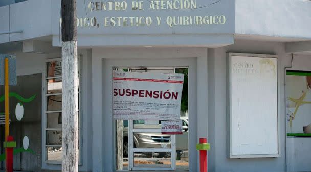 PHOTO: A shuttered Clinica K-3 is shown in Matamoros, Mexico. (ABC News)