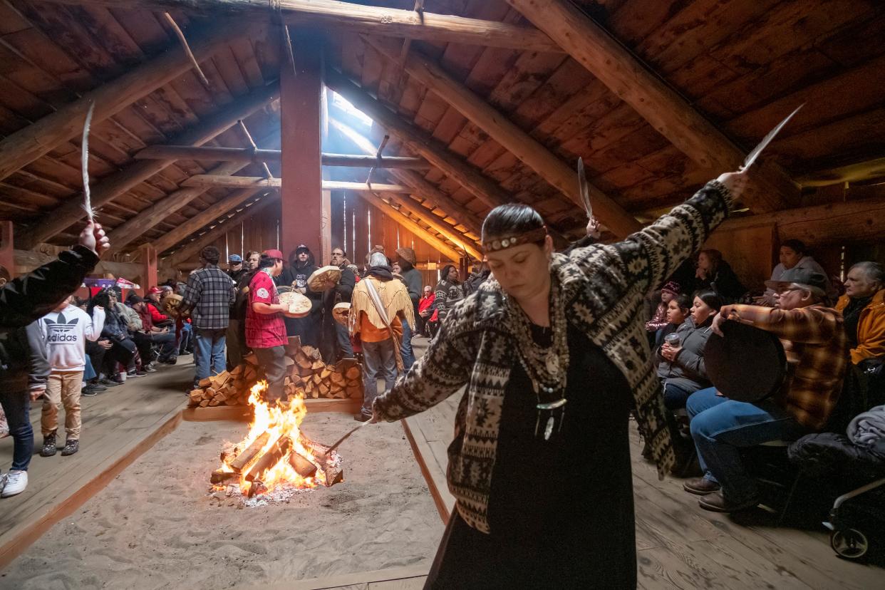 A full house during Winter Gathering at the Plank House in Ridgefield.