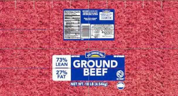 PHOTO: Tyson Fresh Meats is recalling approximately 93,697 pounds of raw ground beef products that may be contaminated, the USDA announced on Nov. 16, 2022. (FSIS/USDA)