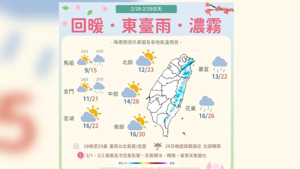 今午後變天北東部轉雨　明冷氣團襲氣溫驟降防寒