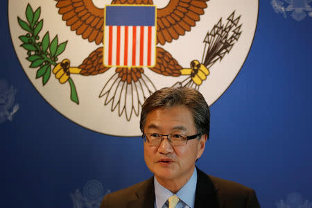 U.S. Special Representative for North Korea Policy Joseph Yun arrives at a meeting with the media in Bangkok, Thailand December 15, 2017. REUTERS/Jorge Silva