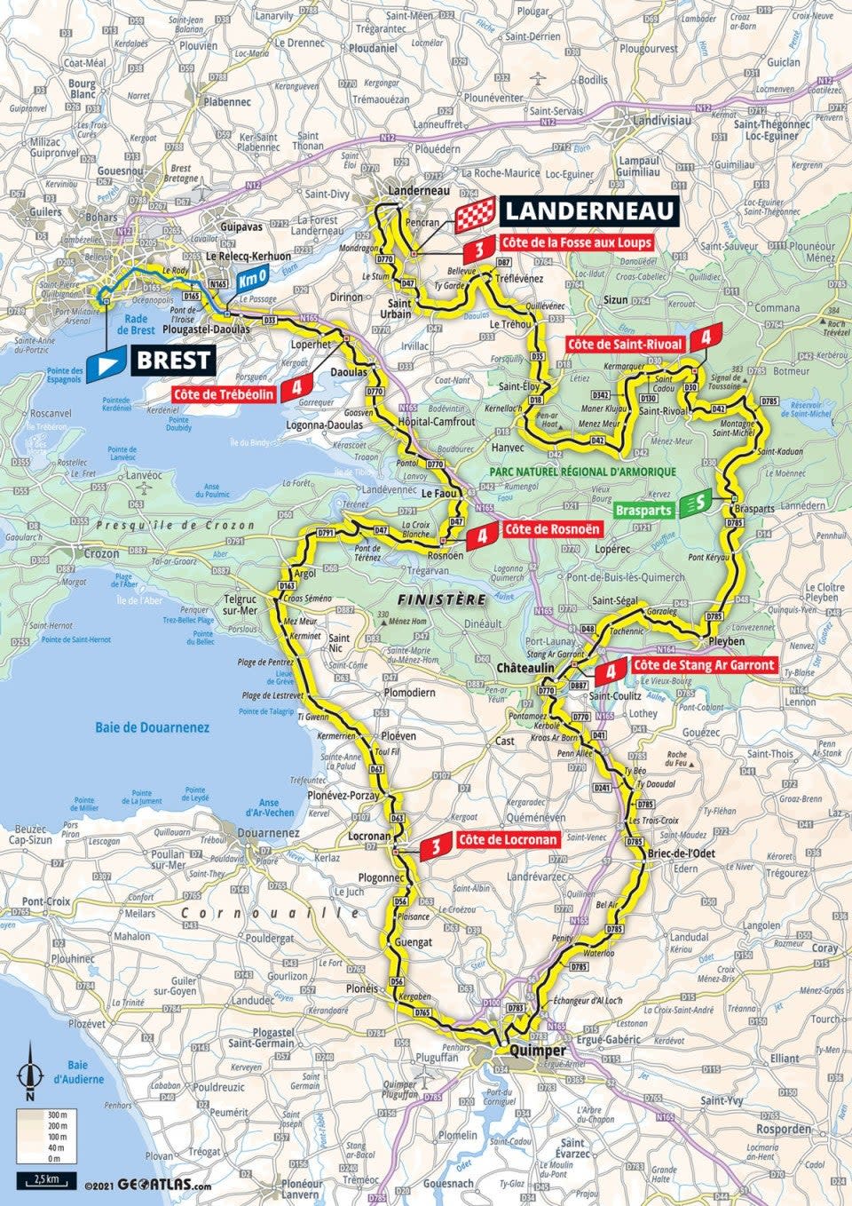 Stage 1 map (letour)