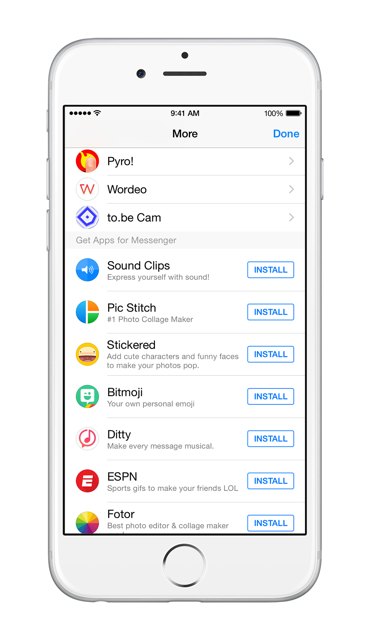 Facebook Messenger 完全改頭換面! 自設 App Store 讓你安裝大量「App 中 App」