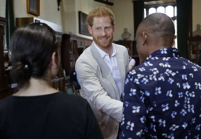 Harry at Dr Jane Goodall's Roots and Shoots meeting at Windsor Castle