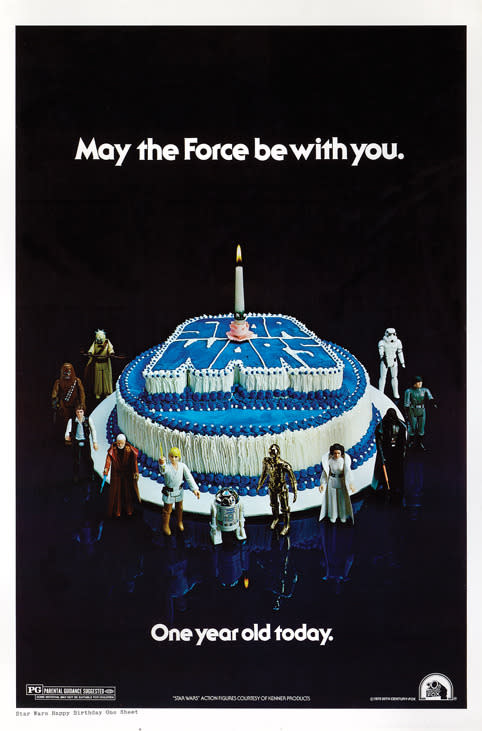 Lucasfilm only printed 400 of these posters, which were given out to theaters to celebrate the first anniversary of ‘Star Wars’s release. (Profiles in History)