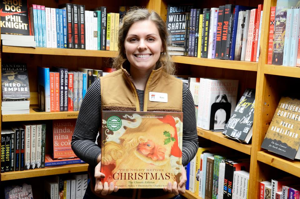 Katie Pionk, of McLean and Eakin Booksellers in Petoskey, selected "The Night Before Christmas: The Classic Edition" by Clement C. Moore as her favorite holiday book.