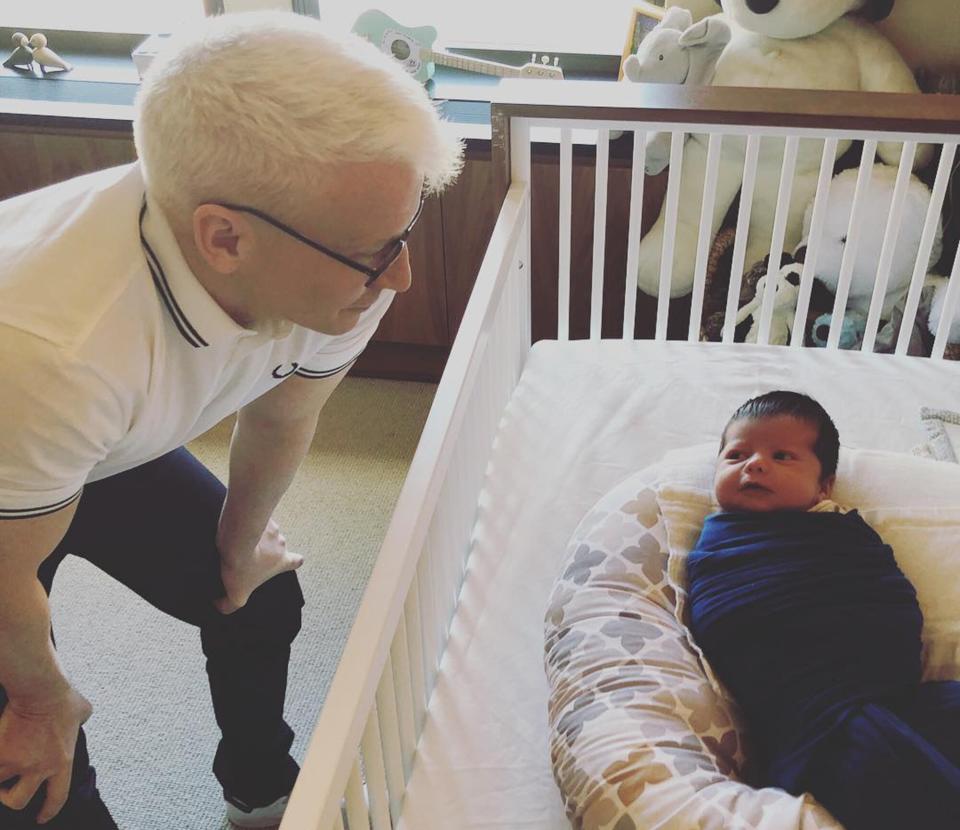 Anderson Cooper with Andy Cohen's son