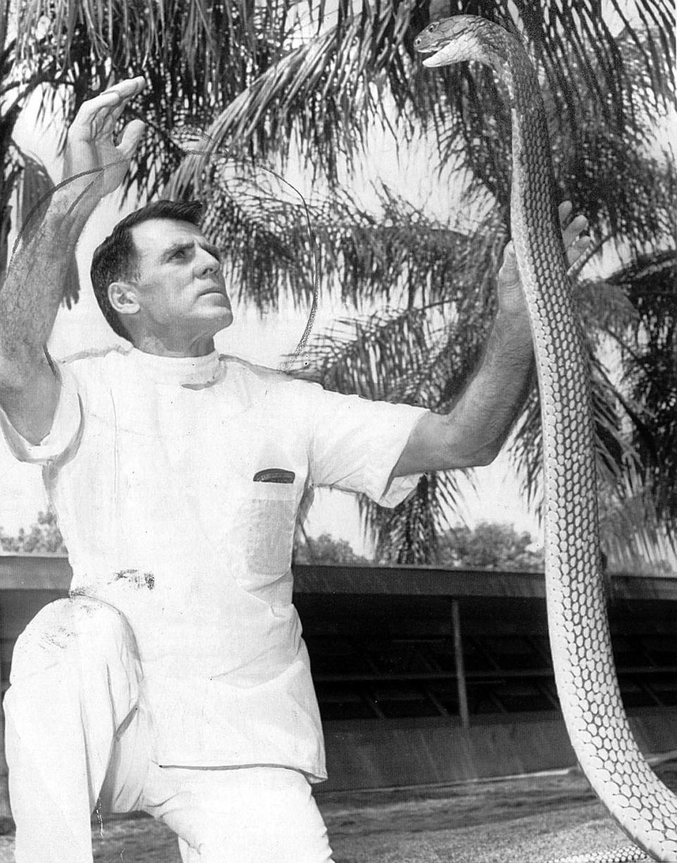 Bill Haast of the Miami Serpentarium in 1967.