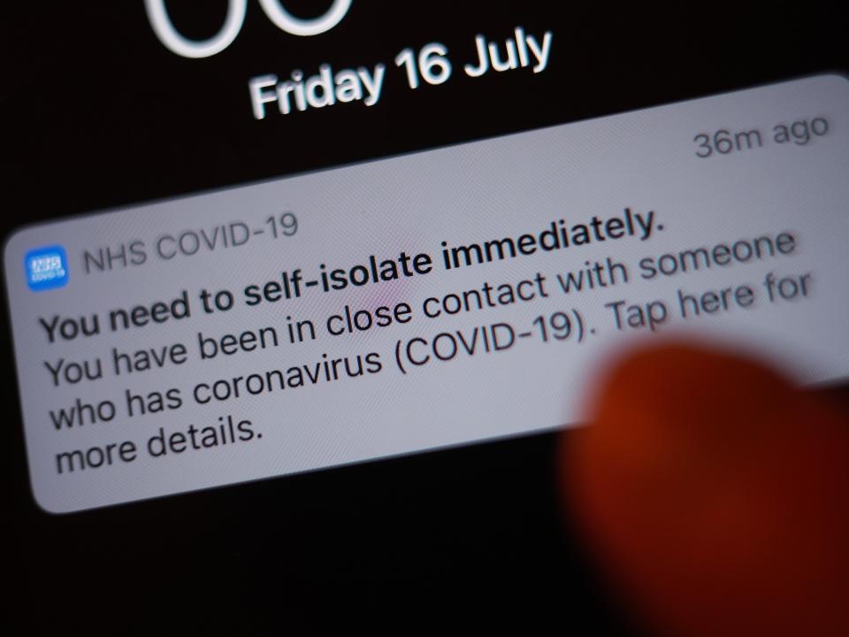 Millions of people are expected to be pinged by the Covid app in weeks ahead (PA)