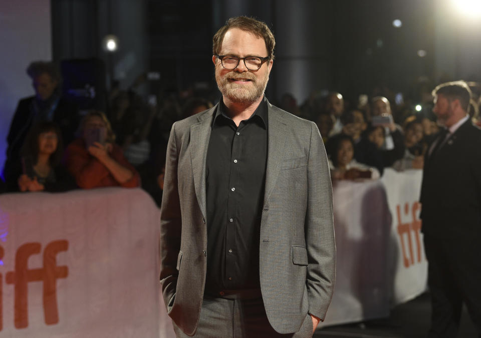 FILE - Actor Rainn Wilson attends the premiere for "Blackbird" on day two of the Toronto International Film Festival on Sept. 6, 2019, in Toronto. Wilson turns 57 on Jan. 20. (Photo by Evan Agostini/Invision/AP, File)