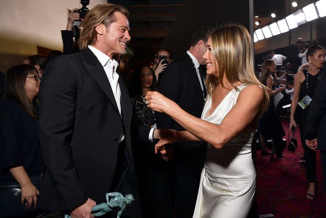 Emma McIntyre/Getty Brad Pitt and Jennifer Aniston at the 2020 Screen Actors Guild Awards