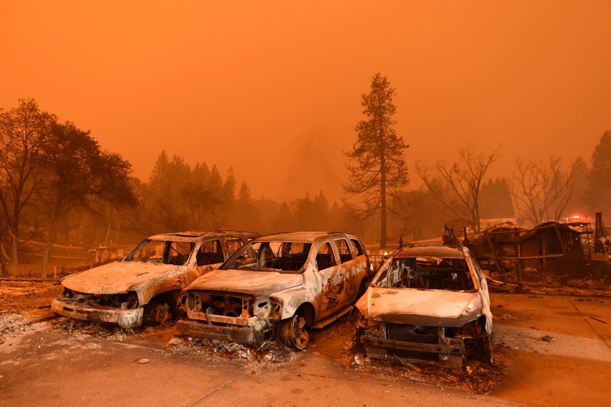 David Russell, MD, was attempting to flee to safety during the Camp Fire but saved a patient from a burning ambulance instead. (Photo: Josh Edelson/AFP/Getty Images)