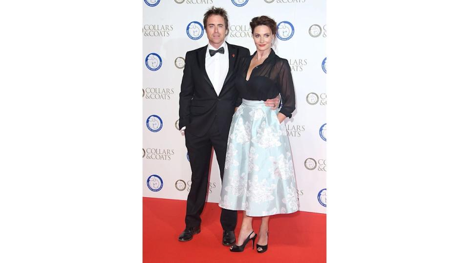 Sarah Parish and James Murray attend the annual Collars & Coats Gala Ball in aid of The Battersea Dogs & Cats home at Battersea Evolution on October 30, 2014 in London, England.