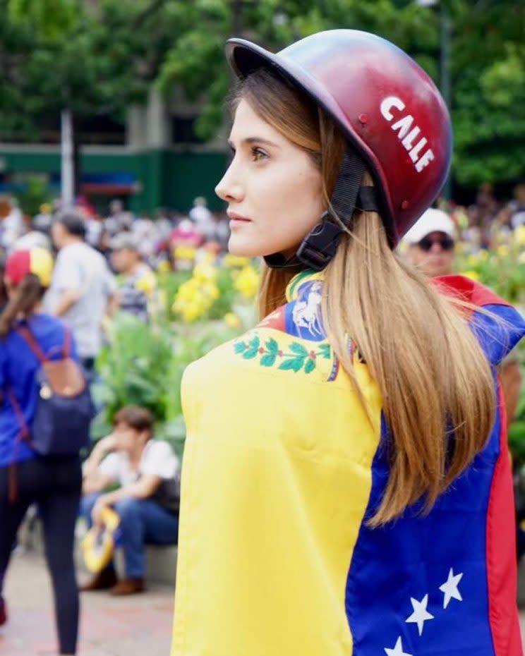 La Miss Venezuela Mariam Habach en plena marcha/Mariam Habach /Instagram