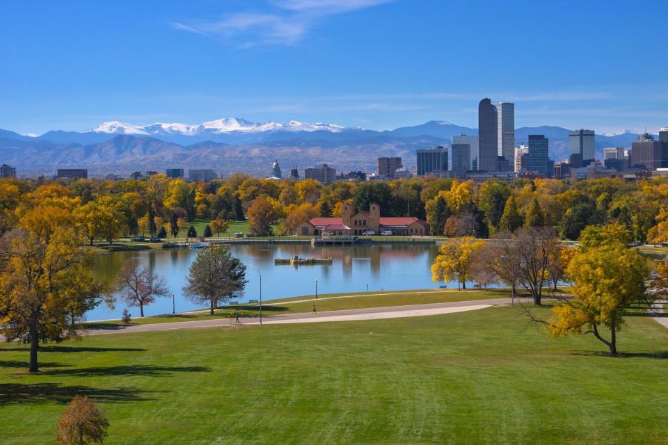 Denver Downtown Skyline from City Park