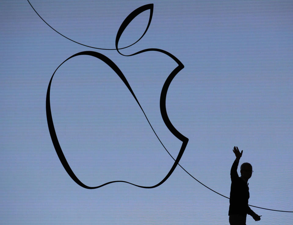 Earnings from Apple after the market close on Tuesday will be one of the week’s highlights for investors. (AFP | JIM YOUNG)