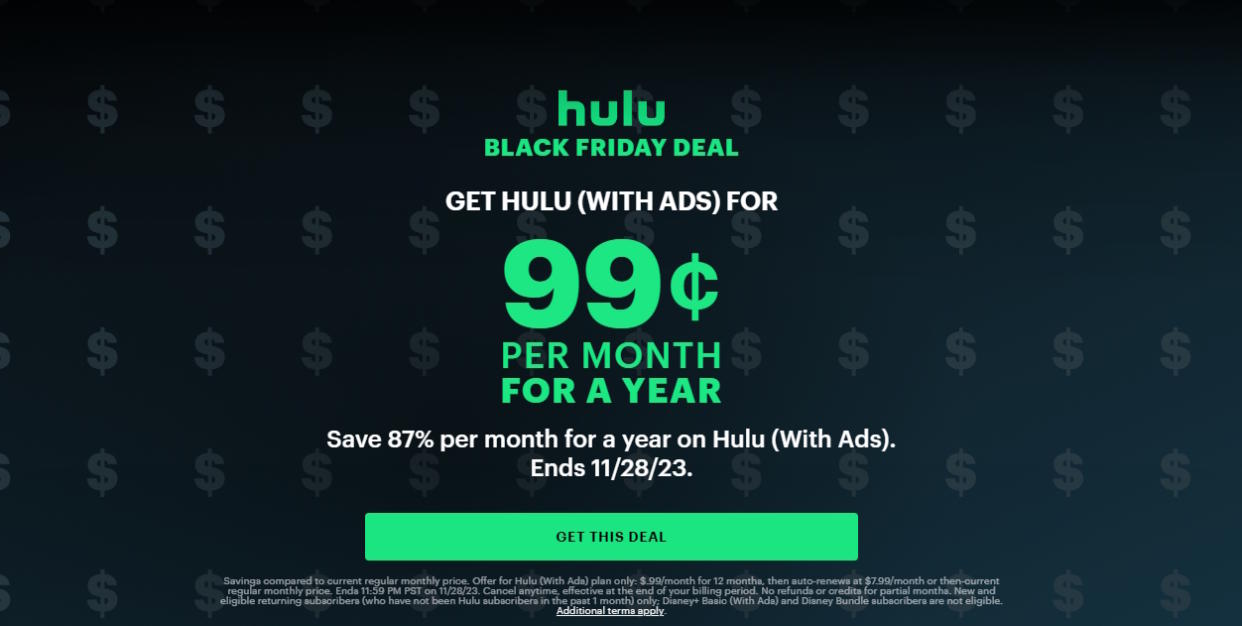  Hulu Black Friday deal. 