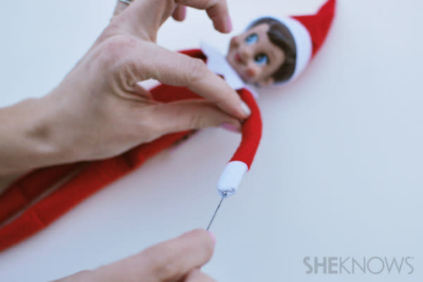 Insert wire - making your Elf on the Shelf bendable