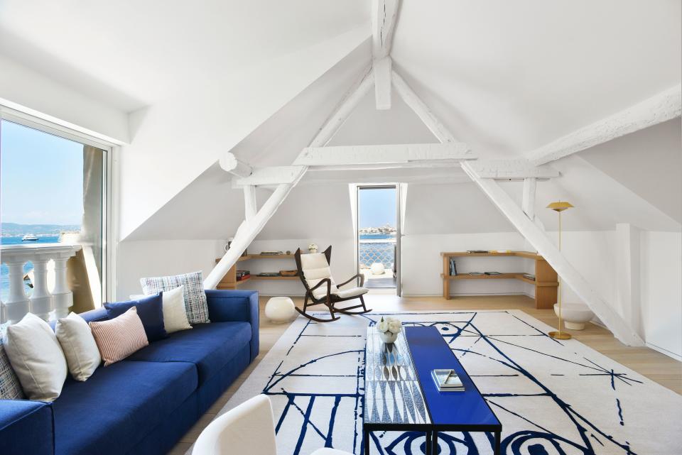 The duplex pinède suite at the new Cheval Blanc St-Tropez hotel.