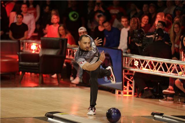 Mookie Betts isn't just a recreational bowler. He's competed in three PBA events. (Courtesy of the PBA)