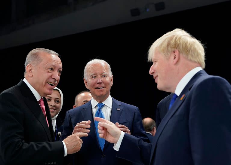 Otan; joe Biden; Jens Stoltenberg; Volodimir Zelensky;  Tayyip Erdogan;  Boris Johnson; mundo