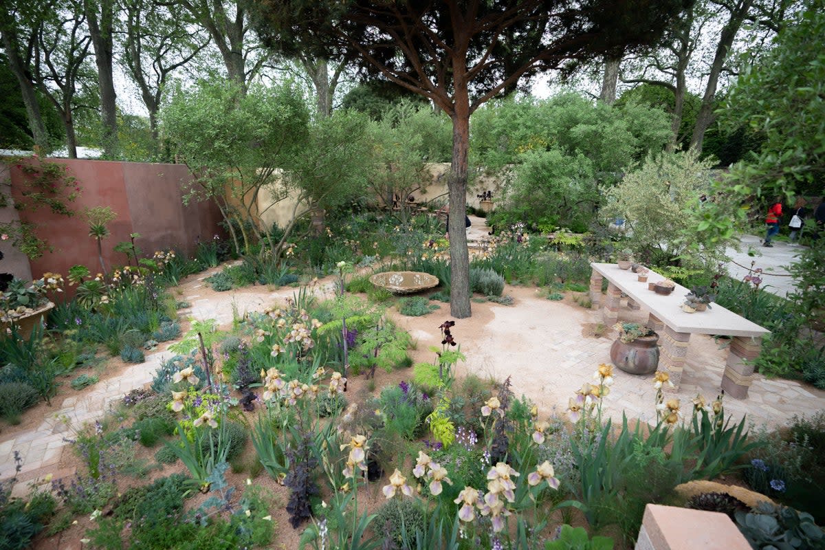 Sarah Price’s The Nurture Landscapes Garden has won a gold medal at Chelsea Flower Show 2023  (PA)