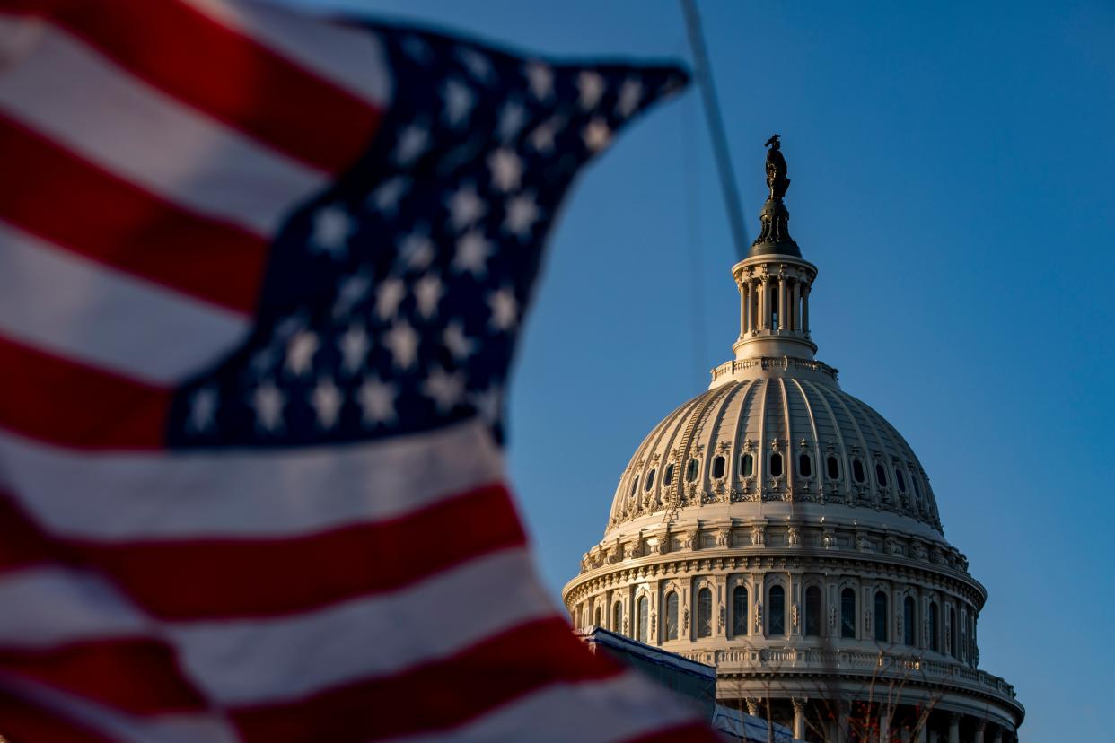 <p>Threat to fly a plane into Capitol building on certification of the election day is made on air traffic control frequencies</p> (Samuel Corum/Getty Images)