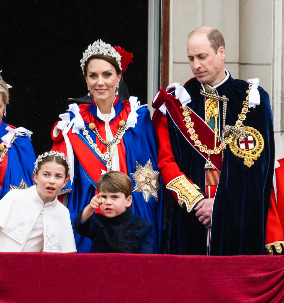 The Wales family on the Buckingham Palace balcony