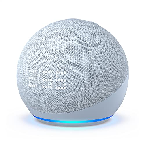 All-New Echo Dot (5th Gen, 2022 release) with clock | Smart speaker with clock and Alexa | Clou…