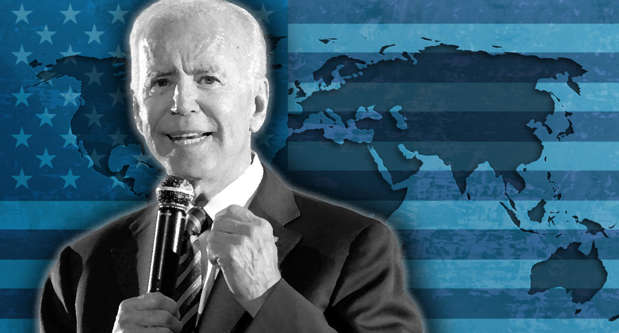 Joe Biden (Photo illustration: Yahoo News; photos: AP(2), Getty Images)