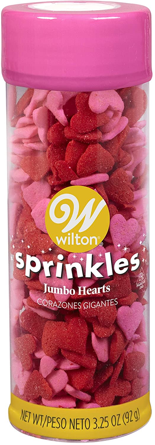 valentine's day candy wilton jumbo heart sprinkles