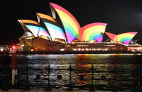 Talking of rainbows, Sydney Opera House's sails were lit up in the Progress Pride flag to kick off Sydney WorldPride 2023.