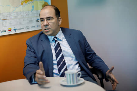 Venezuelan economist Francisco Rodriguez, economic advisor of the Venezuelan presidential candidate Henri Falcon, speaks during an interview with Reuters in Caracas, Venezuela March 12, 2018. Picture taken March 12, 2018. REUTERS/Carlos Garcia Rawlins