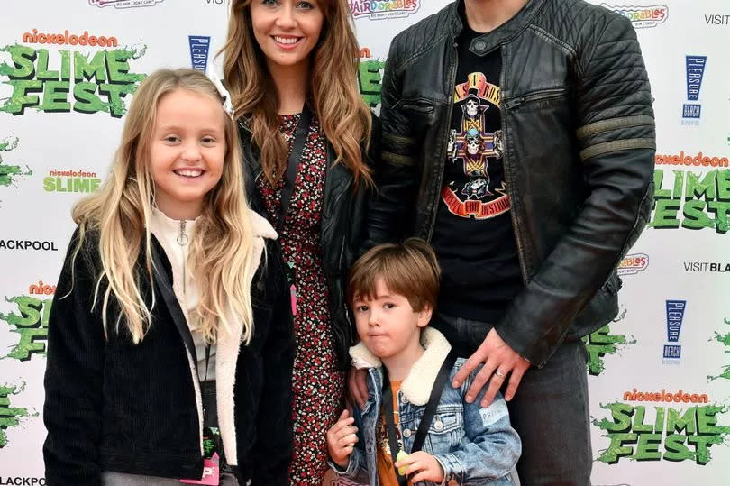 Samia with her husband Sylvain Longchambon and children Freya  and Yves