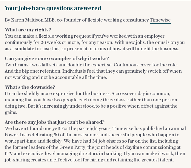 Your job-share questions answered