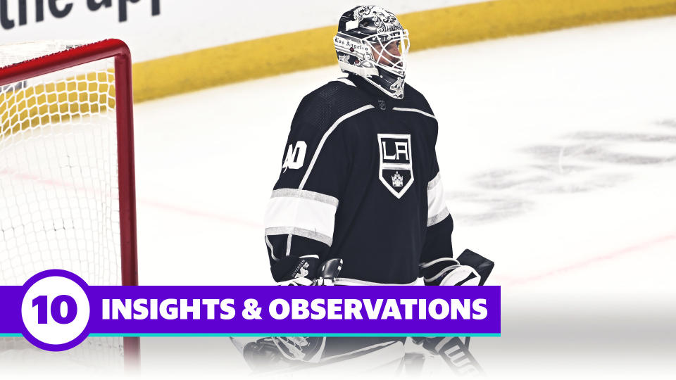 Cal Petersen was waived by the Kings on Wednesday, as goaltending across the NHL continues to produce some unpredictable results. (Photo by Keith Birmingham/MediaNews Group/Pasadena Star-News via Getty Images)