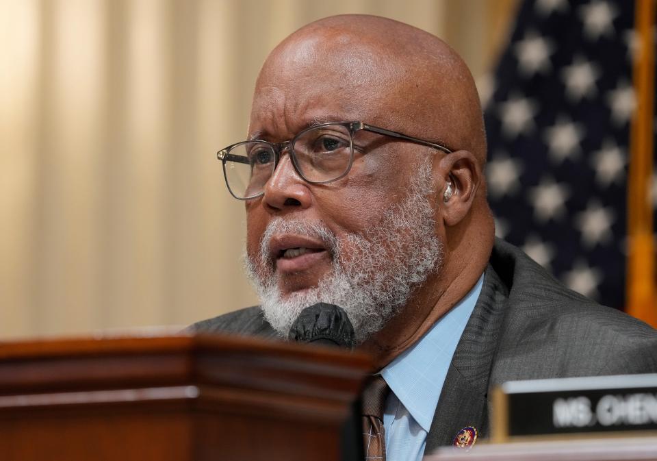 Rep. Bennie Thompson, D-Miss., gives a closing statement during a public hearing before the House select committee investigating the Jan. 6 attack on the U.S. Capitol on June 28, 2022, at the Capitol in Washington.
