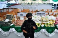 Thai authorities were set to destroy a massive batch of confiscated drugs, including heroin and meth on Friday