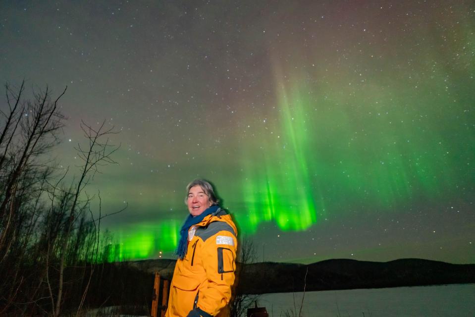 Bill Bone traveled to Fairbanks, Alaska in search of the aurora borealis. He saw the phenomenon two out of the three days of his quest. This photo was taken March 30.