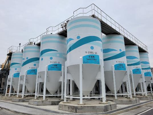 台積電南科再生水廠每日可供應1萬公噸工業再生水給自家半導體工廠。戴嘉芬攝