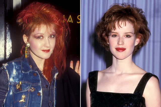 <p>Barry King/WireImage; Ron Galella/Ron Galella Collection via Getty</p> Cyndi Lauper and Molly Ringwald