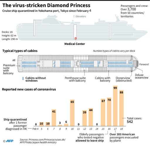 Factfile on the virus-stricken Diamond Princess, including daily cases of reported infections