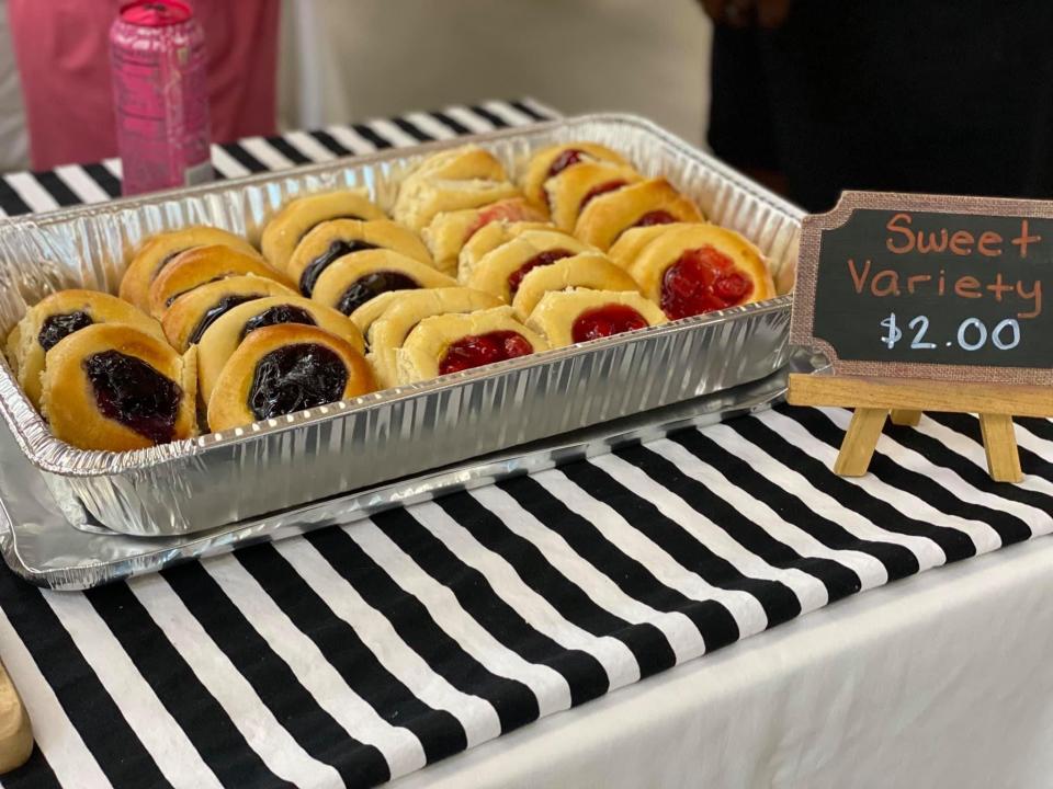 Assortment of sweet Coaches Kolaches flavors.